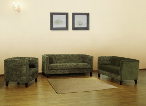 843 Melrose Sofa Set in Green Chenille - Armen Living - 843-SSET