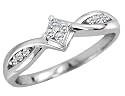 Diamond Promise Ring in White Gold