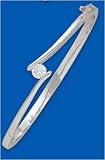 Sterling Silver Tapered Bangle with CZ