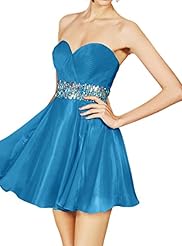 Material: Chiffon 
Dress Length: Cocktail  
Neckline: Sweetheart  
Waistline: Natural Waistline  
Embellishments: Built-in Bra  
Size Category: Adult 
Dry Clean