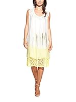 Laura Moretti Vestido (Blanco / Amarillo)