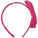 Capelli New York 1Cm Wide Linen Fabric Covered Plastic Head Band With Double Bow Side