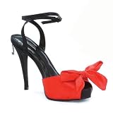 5 Inch Women's Sexy Open Toe Shoe Mid Platform Sandal With Ankle Strap And Microfiber Satin Wrap
