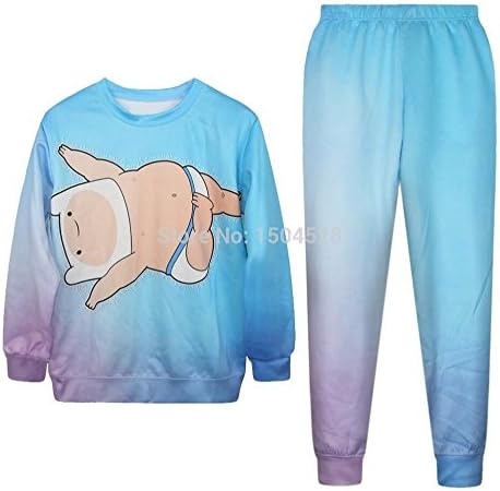 Knitting Sport Suit Women Fat Pig Sweatshirt+Pants Unisex Sportswear Clothing Set Sport Pant Woman Hoodies
