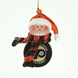 SC Sports Philadelphia Flyers 3" Striped Snowman Puck Ornament 6-Pack