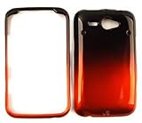 HTC CHACHA / HTC Status Two Tones, Black and Orange Hard Case, Cover, Facep ....