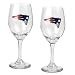 New England Patriots 2 Piece NFL Wine Glass Set
