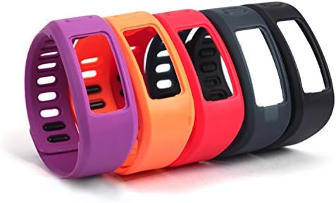 Garmin Vivofit Wristband Multi Color Silicone Fitness Accessory Replacement Wrist Band with Clasps Large Black