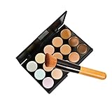 15 Colors Makeup Concealer Foundation Cream Cosmetic Palette Set Tools With Brush