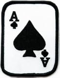 Poker Card Ace of Spades Embroidered Patch Iron On Patch (Very Good Quality)