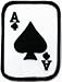 Poker Card Ace of Spades Embroidered Patch Iron On Patch (Very Good Quality)