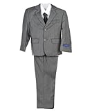 Caldore Grey Pinstripe 5-Piece Suit (Sizes 2T - 4T)