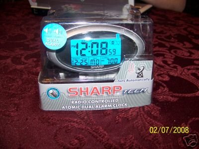 Sharp Tech Radio Controlled Atomic Dual Alarm Clock