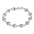 Sterling Silver Claddagh Link Bracelet
