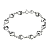 Sterling Silver Claddagh Link Bracelet