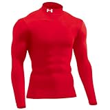 (アンダーアーマー)UNDER ARMOUR UAヒートギアロングスリーブモックT MCM3423 アスレチック メンズ コンプレッションベースレイヤー RED MD MCM3423 RED (RED