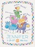 Baby Hugs Farm Friends Birth Record Counted Cross Stitch Kit