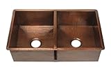 IMAGE OF Belle Foret BFK2KITORB Double Bowl Kitchen Sink, Oil Rubbed Bronze