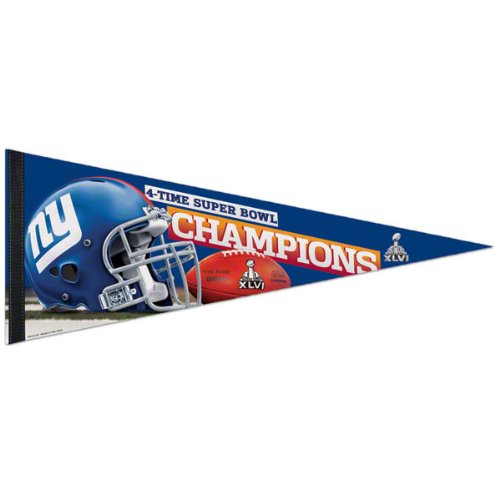 New York Giants Super Bowl XLVI Champions 12x30 Premium Pennant