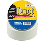 Bazic Duct Tape, 1.89 x 60 Yards, White (Case of 12) (972-12)