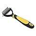 MIU COLOR Professional Pet Grooming Undercoat Rake Comb, Dematting Tool, 11 Teeth Wide (Yellow)