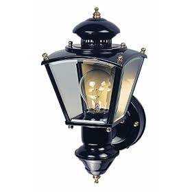 Heath SL-4150-BK-B Zenith Motion-Activated Four-Sided Coach Light, Black Brass