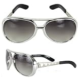 Adult Silver Elvis Presley Costume Sunglasses