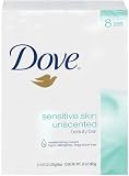 Dove Beauty Bar, Sensitive Skin - Eight 4.25oz Bars (Pack of 2)