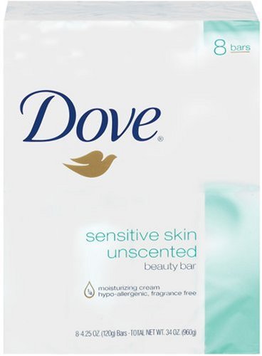 HealthPersonalCare: Dove Beauty Bar, Sensitive Skin   Eight 4.25oz Bars  Pack of 2 