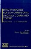 Effective Models for Low-Dimensional Strongly Correlated Systems (AIP Conference Proceedings / Materials Physics and Applications)