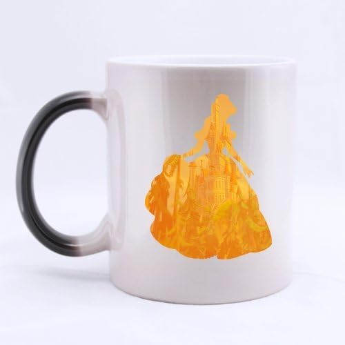 Sysuser Cartoon Beauty and Beast Prinss Belle Custom Morphing Coffee Mug Tea Cup 11 OZ Office Home Cup (Printed on two sides) by Custom Morphing Mug