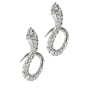 Sterling Silver Fancy Cz Twist Earring Stud Earrings