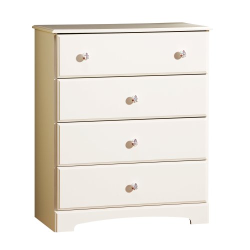 South Shore Furniture, Pixie Collection, 4 Drawer Chest, Pure White