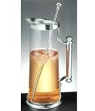 Silverplated and Glass Pitcher With Stirrer By Godinger
