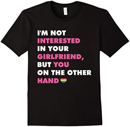 Men's i'm not interested in your girlfriend t-shirt 2XL Black