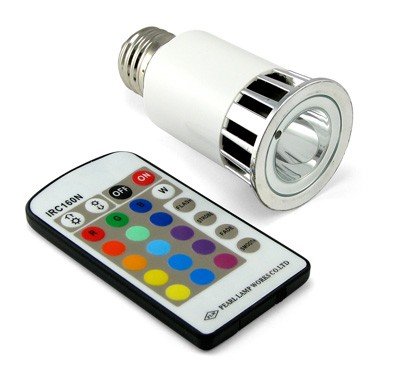 Color Changing LED Light Bulb and Remote