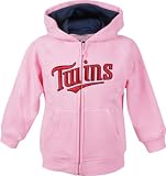Minnesota Twins -Girls 4-6X- Pink Zip Front Hooded Sweatshirt