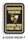 Georgia Tech Yellow Jackets Parking Sign **