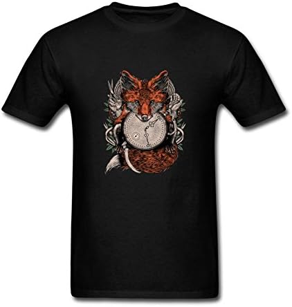 Pingteam Men's Hand Fox art T shirts Size XXL Black