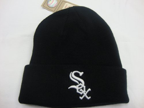 Chicago White Sox Beanie Knit Beanie Cuffed-black