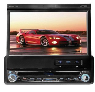 Absolute ATV850 7 Touchscreen DVD/MP3/CD/JPEG Multimedia Receiver with USB/SD Front Input