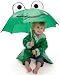 New Toysmith Frog Umbrella Plastic Ribs Easy Grip Handle And Wrist Cord Opens To 26 Inch In Diameter