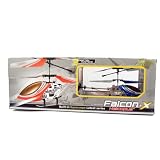 3 Channel FALCON X Electric Mini Indoor Co-Axial Full Metal Body Frame w/Led Lights & Built in Gyroscope R/C Remote Controlled Helicopter (colors may vary)