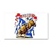38.5 x24.5 Wall Vinyl Sticker Cowboy Riding Bull With Lightning
