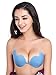Elady Push Up Bra Reusable Self Adhesive Silicone Invisible Backless Sexy Nubra Wings(Blue C)
