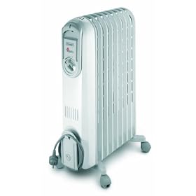 De'Longhi Vento VV550715 Electric Oil Filled Radiator, 1.5kW