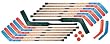 Sportime 803292 Shield Floor Hockey Wooden Sticks - Indoor