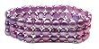 3 Rows of Fresh Water Lavender Colored Pearls with Sterling Silver