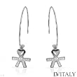 DV ITALY Wonderful Hoops Earrings With 4.60ctw Cubic zirconia Made in 925 Sterling silver. Total item weight 5.0g Length 48.5mm