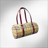 Burberry - Burberry Signature Check Barrel Bag - Red Trim